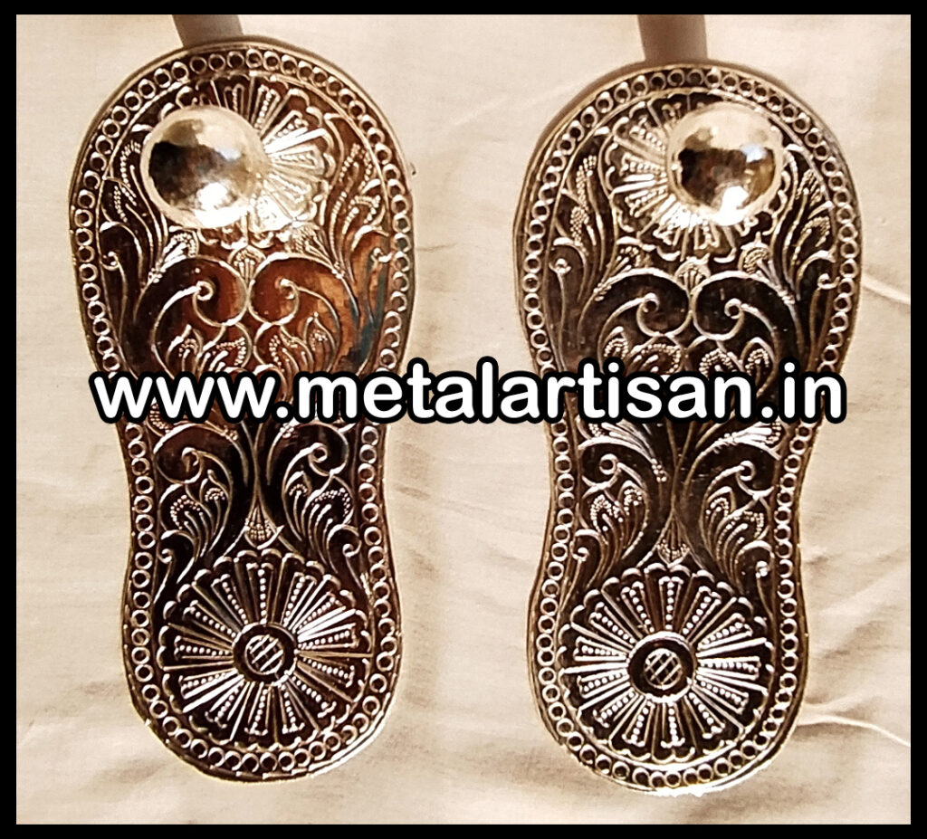 Silver Handcrafted Paduka Pembarthy Metal Handicrafts